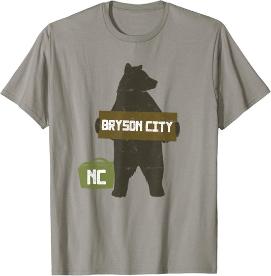 Bryson City North Carolina NC Cute Hitchhiking Bear T-Shirt