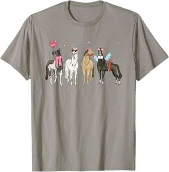 Women Horse Valentine's Day Horse Lover Horse Mom T-Shirt