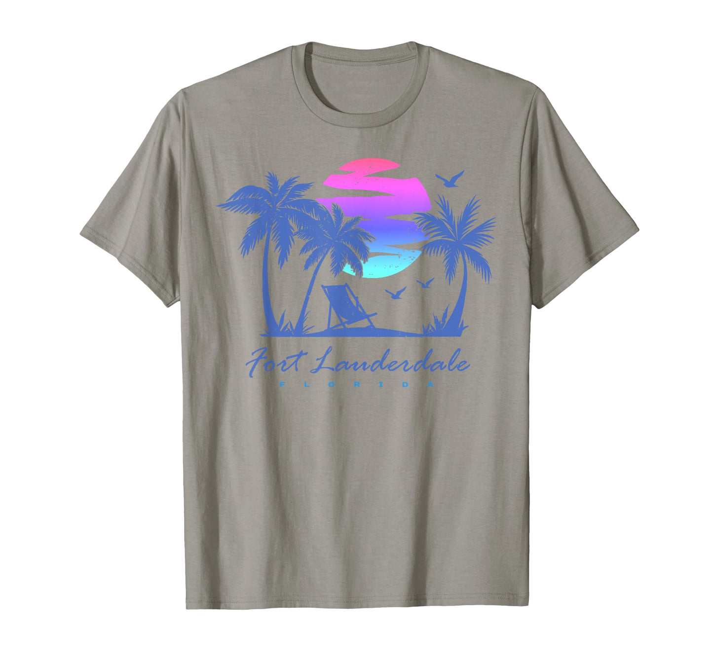 FORT LAUDERDALE FLORIDA Beach Vacation Retro Vintage Sunset Men Women Girls Kids T-Shirt
