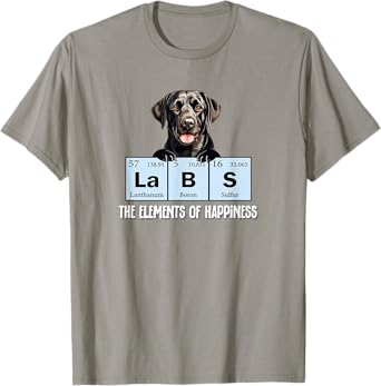 Funny Elements of Happiness Black Lab Lover T-Shirt