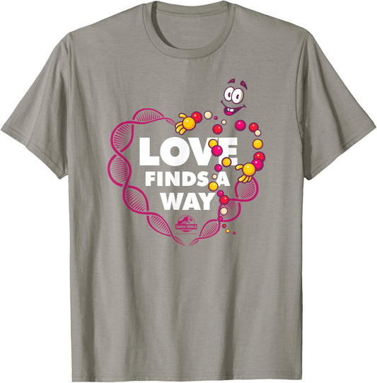 Jurassic World Mr. DNA Love Finds a Way Valentine’s Day T-Shirt
