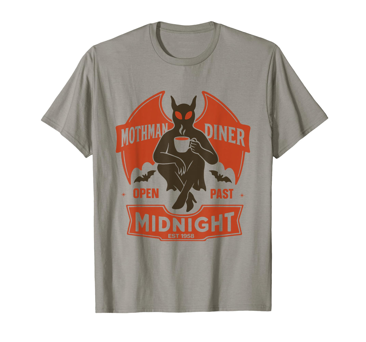 Novelty Mothman Diner Cryptid Cryptozoology Funny Mothman T-Shirt