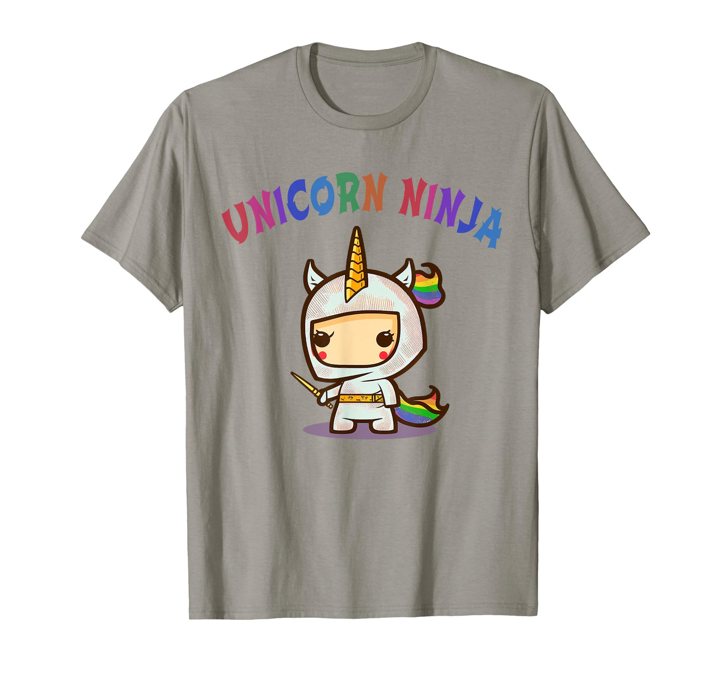 Funny UNICORN NINJA Birthday Girl Team Princess Pre-K Pink T-Shirt