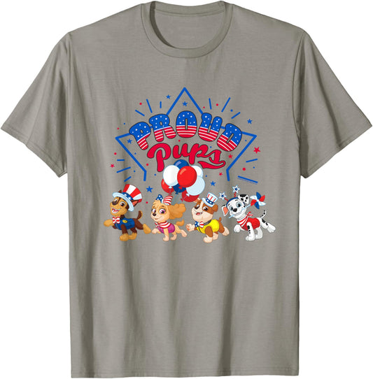 PAW Patrol Proud Pups 4th Of July Parade T-Shirt
