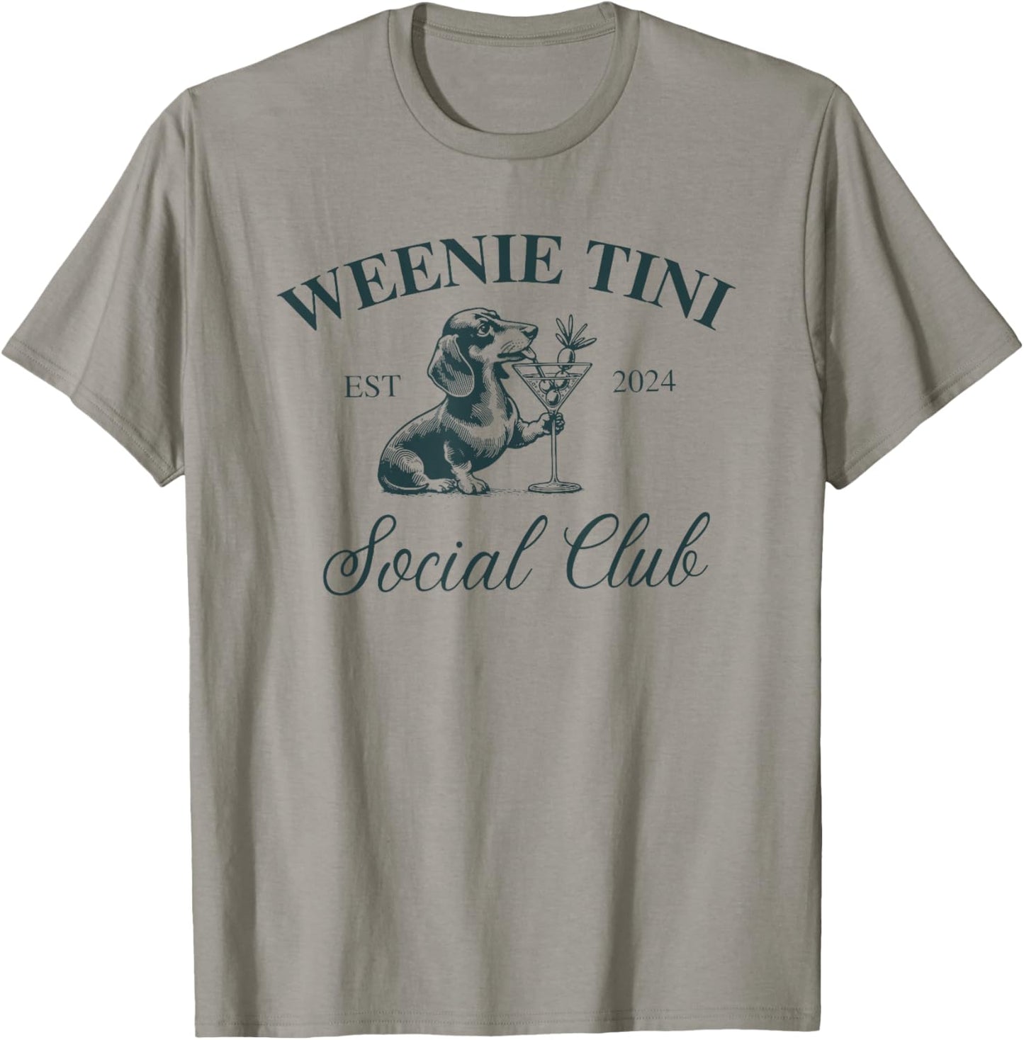 Weenie Tini Social Club, Dachshund Weiner Dog T-Shirt