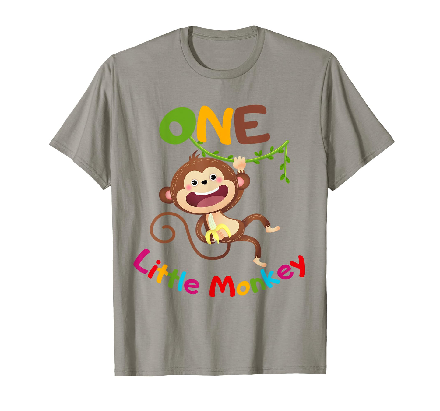 ONE Little Monkey Jungle Monkey Theme 1st Birthday Party T-Shirt