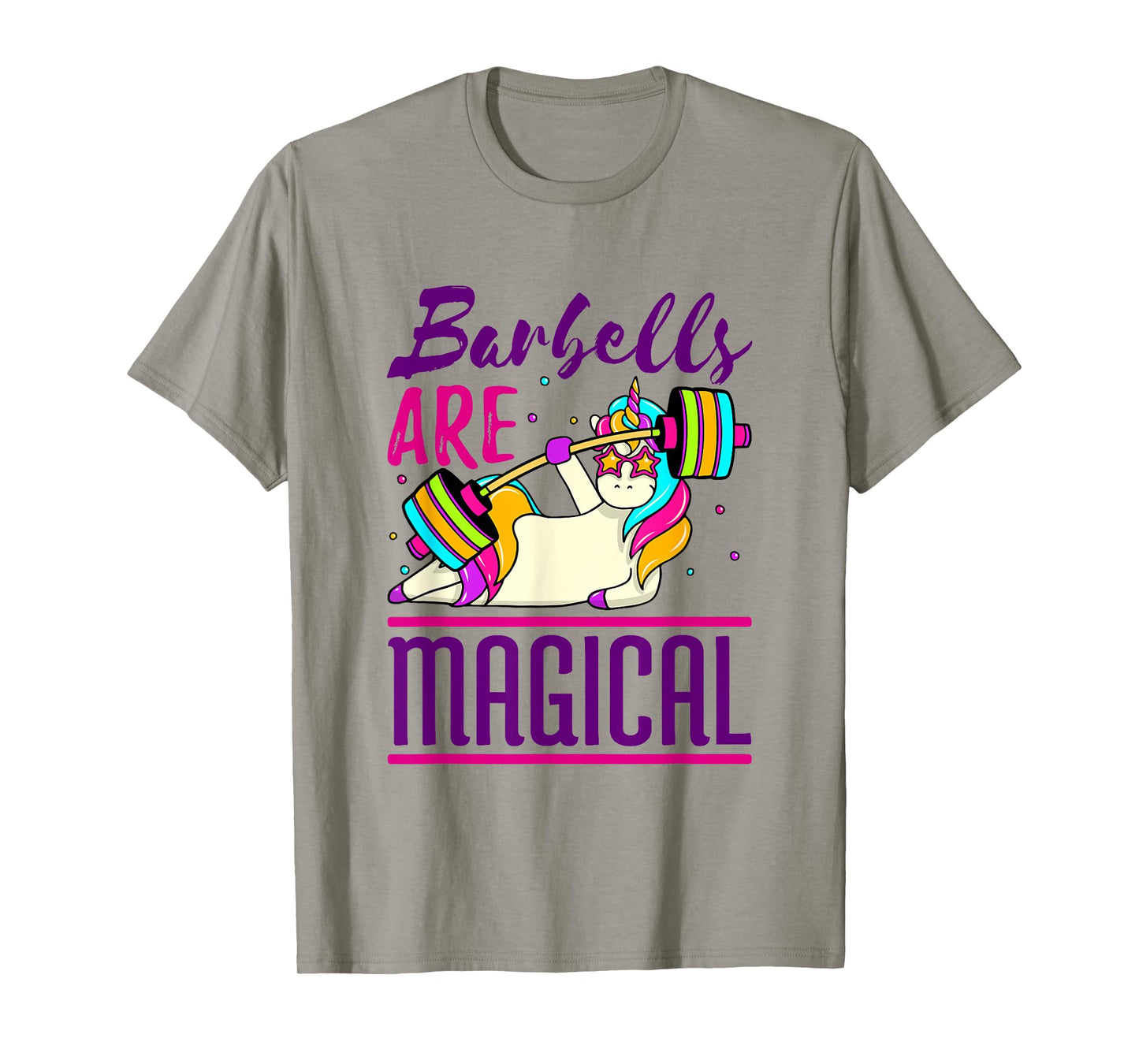 Unicorn Workout Weightlifting Barbells Fitness Gym T-Shirt
