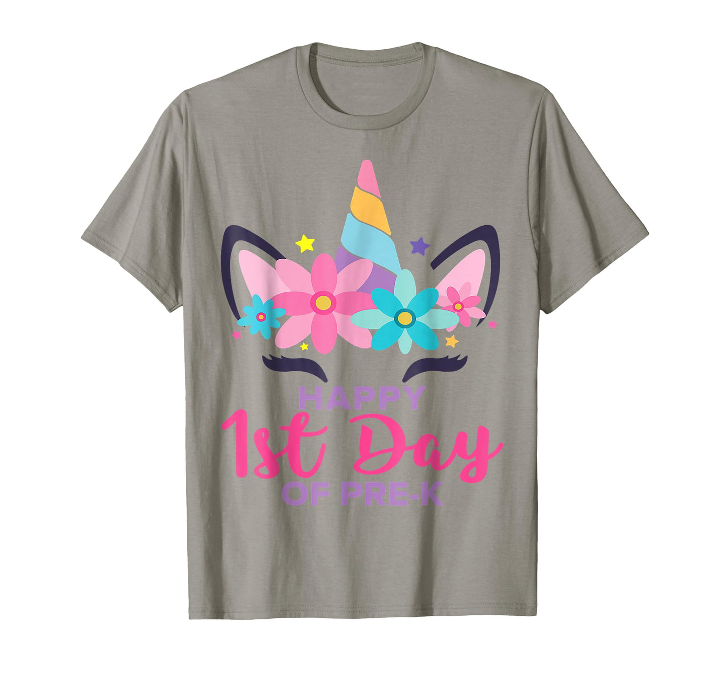 Pre K Unicorn Girl Happy 1st Day Of Pre-K Back To School T-Shirt