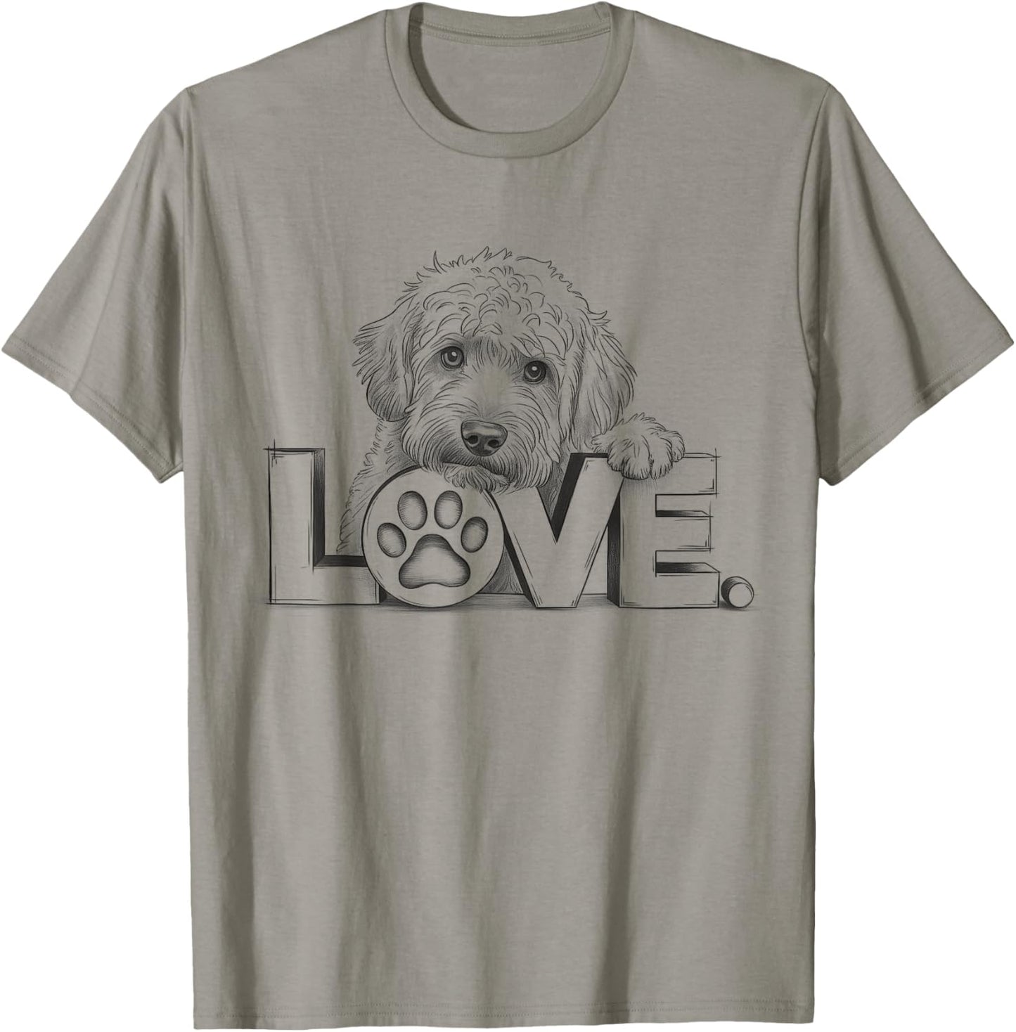 Labradoodle Dog Love Design T-Shirt