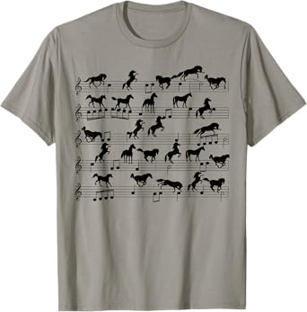 Cute Horse Music Note Clef Gifts For Girls, Boys, Men, Women T-Shirt