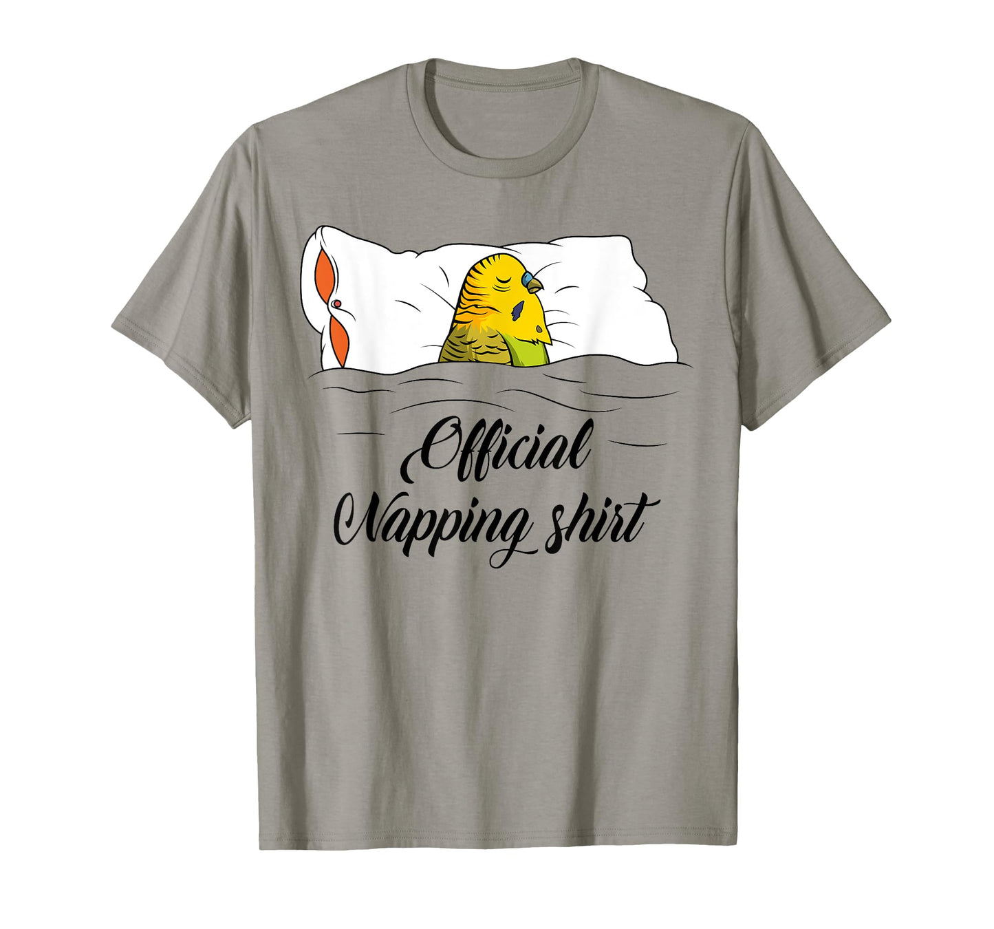 Sleeping Budgie Pyjamas Budgerigar Lover Official Napping T-Shirt