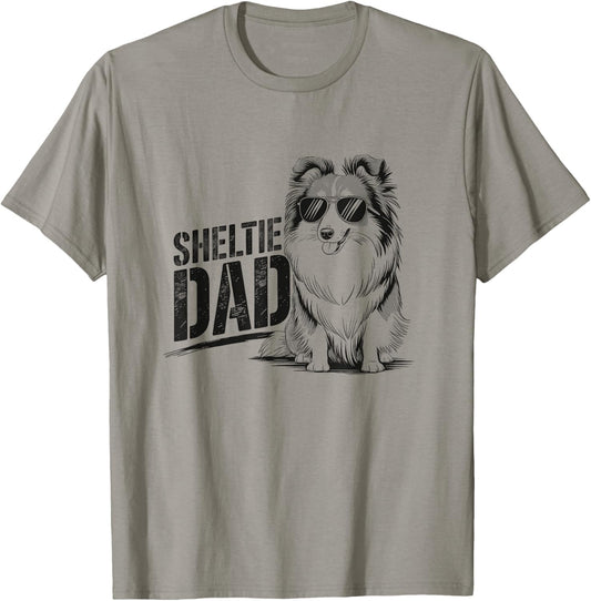Shetland Sheepdog Dog Sheltie Dad Design For Men T-Shirt