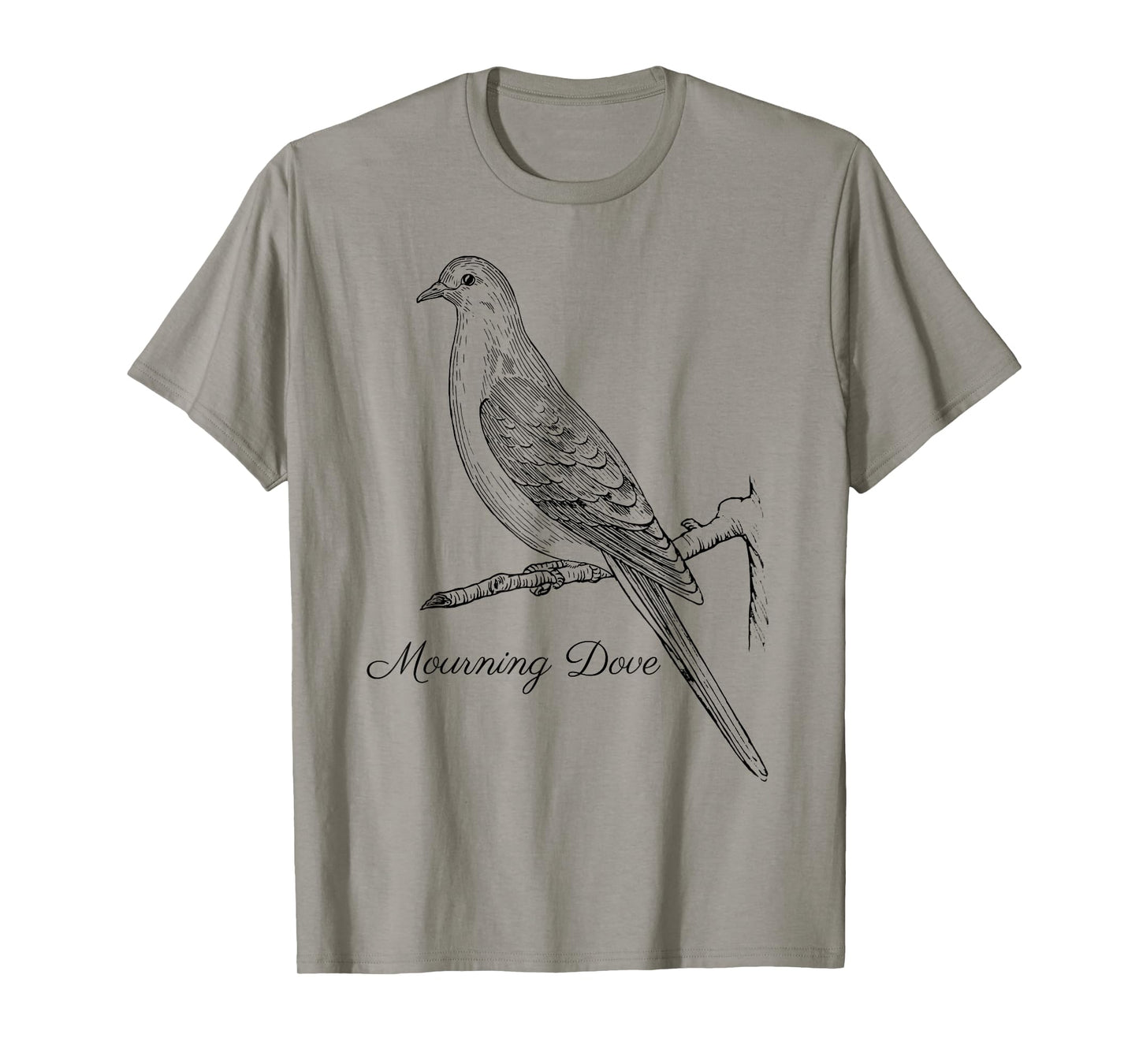 Mourning Dove T-Shirt Bird Tee Shirt Ornithology Black Lines T-Shirt