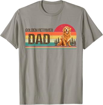 Funny Dog Dad Golden Retriever Papa For Men Father's Day T-Shirt