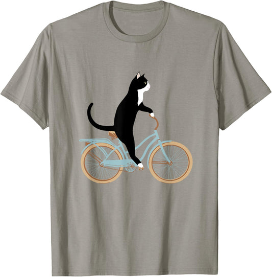 Cat on a bike funny T-shirt T-Shirt