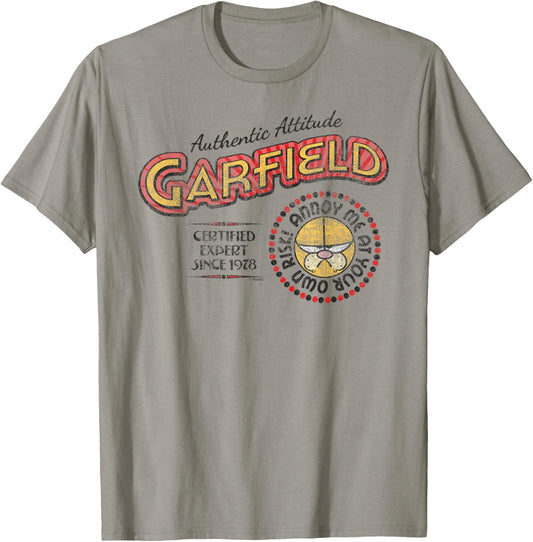 Garfield Authentic Attitude Expert Cartoon Cat T-Shirt