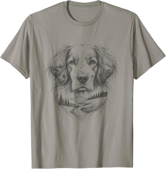 Brittany Spaniel Dog Owner Nature Memorial Design T-Shirt