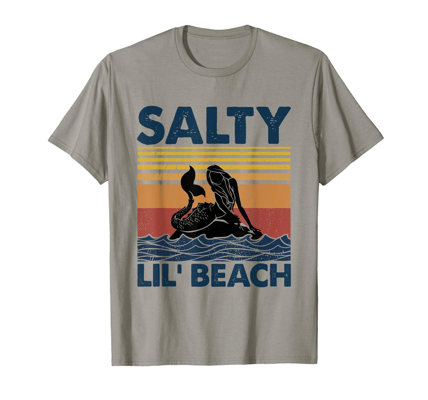 Mermaid Salty Lil' Beach Vintage Funny T-Shirt