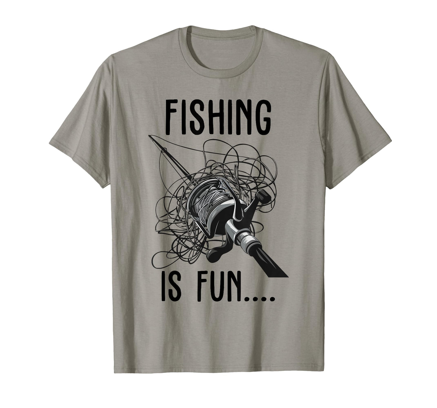 Fishing is Fun Funny Outdoor Fishing Bird's Nest T-Shirt