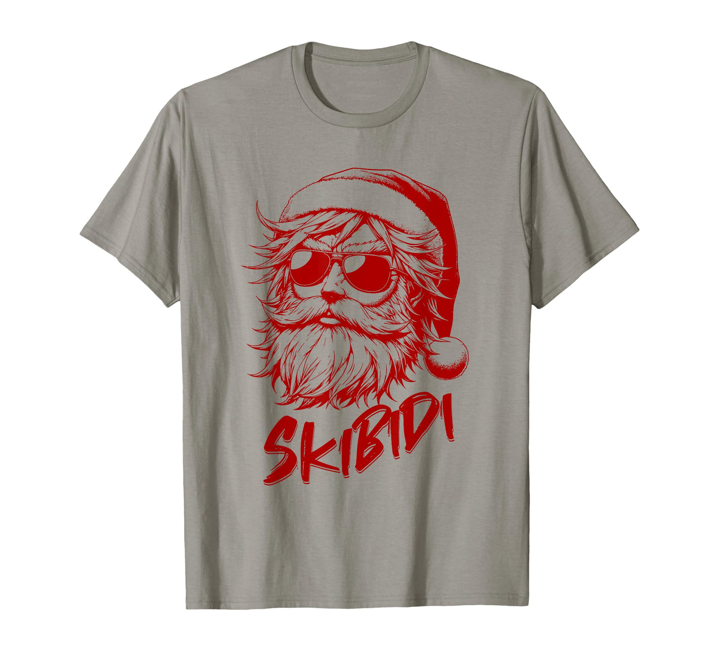 Skibidi Cool Anime Christmas Santa Claus T-Shirt