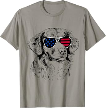 Nova Scotia Duck Tolling Retriever Toller Dog 4th July USA Men Women Kids T-Shirt