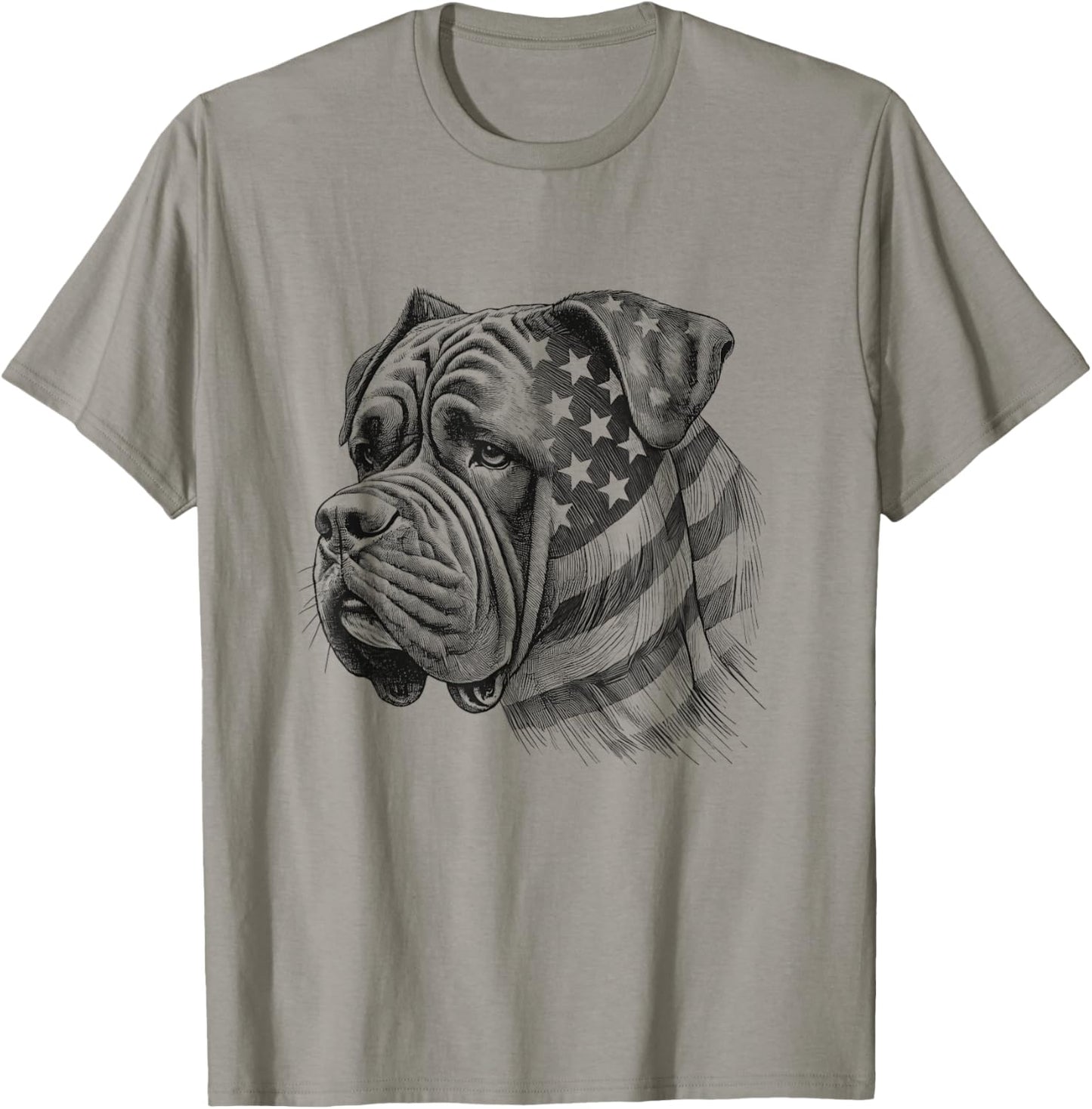 Cane Corso Dog American Flag 4th Of July USA Design T-Shirt