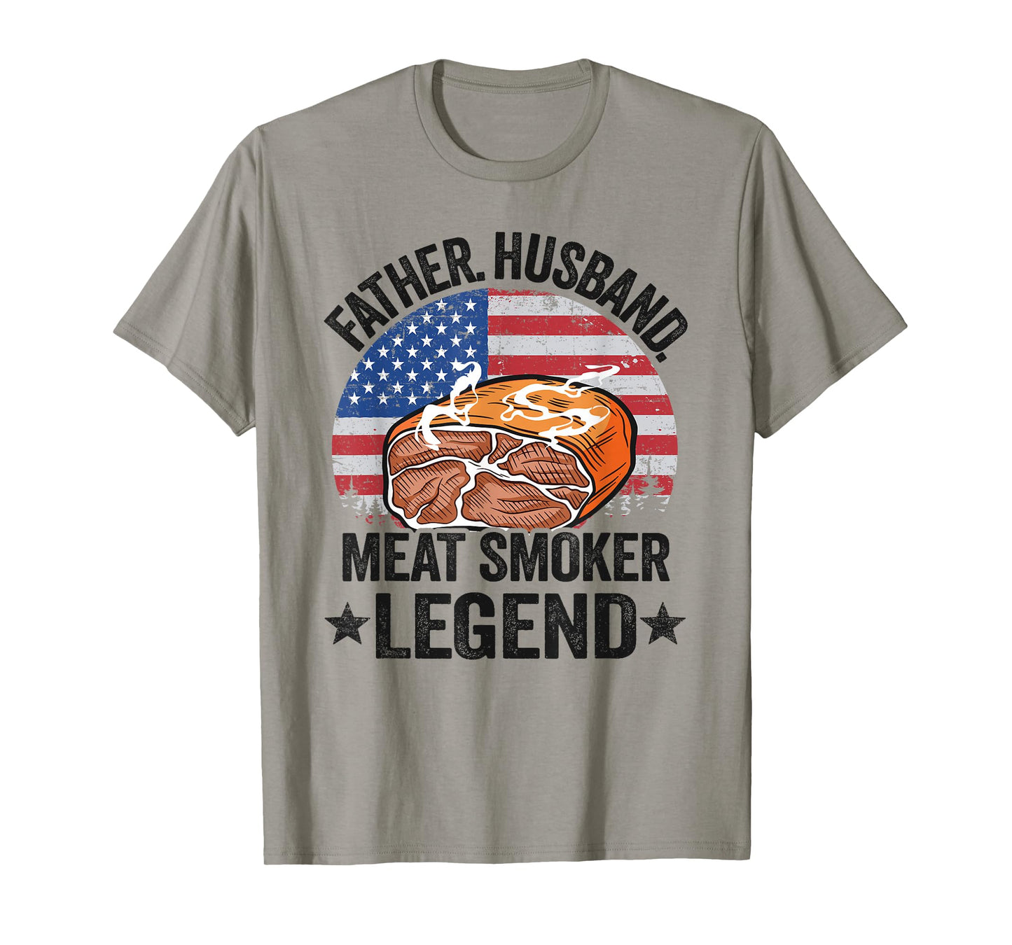 Father Husband Meat Smoker Legend Brisket Dad Meat Smoking T-Shirt