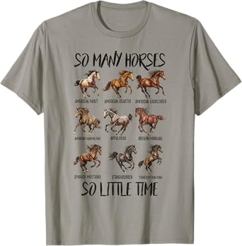 Vintage Retro So Many Horse So Little Time, Horseback Riding T-Shirt