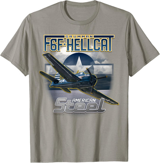 Aviation Tees: F6F Hellcat American Steel WWII Shirt T-Shirt