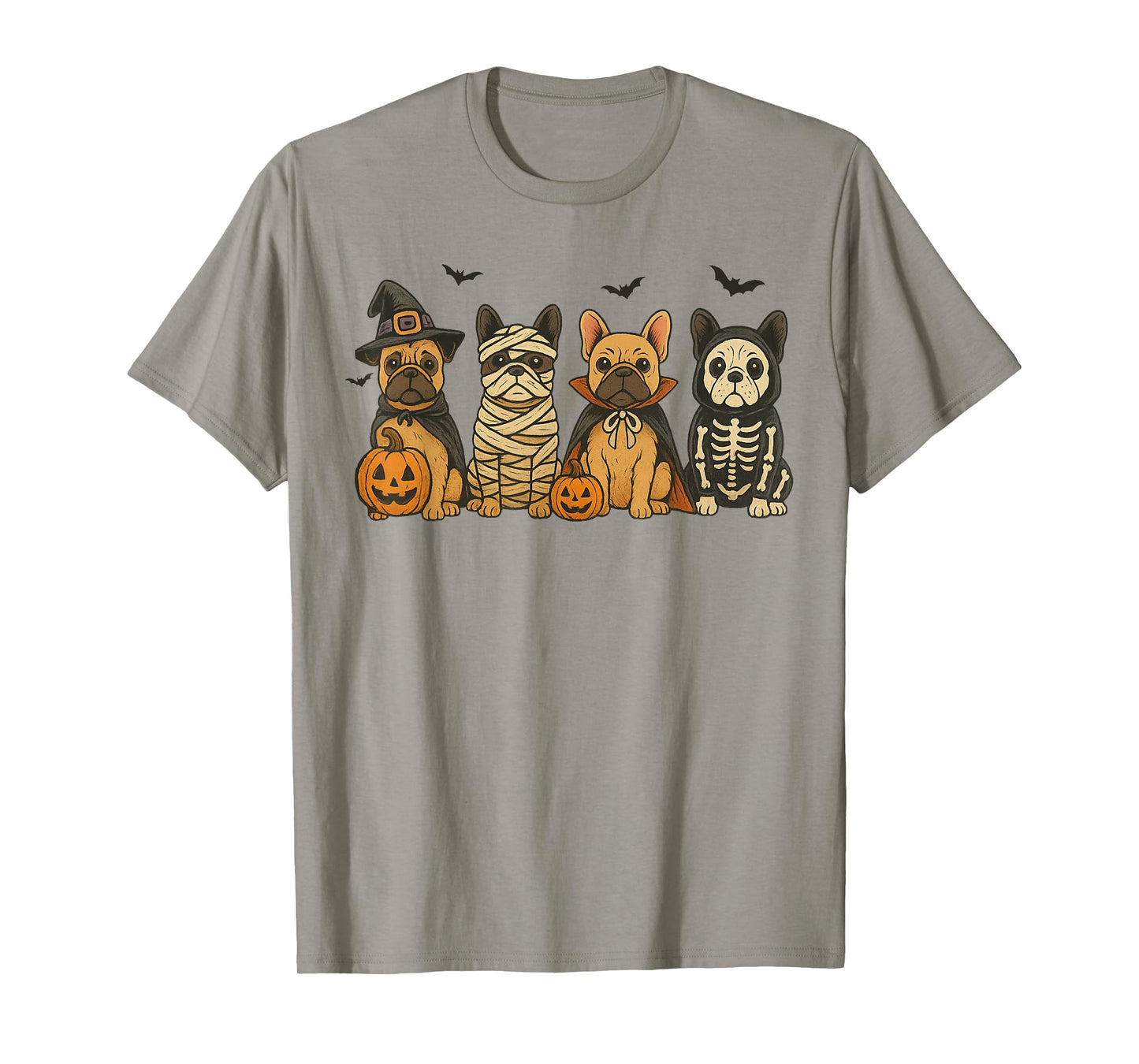 Cute French Bulldog Halloween Costume Frenchie Dog Ghost T-Shirt