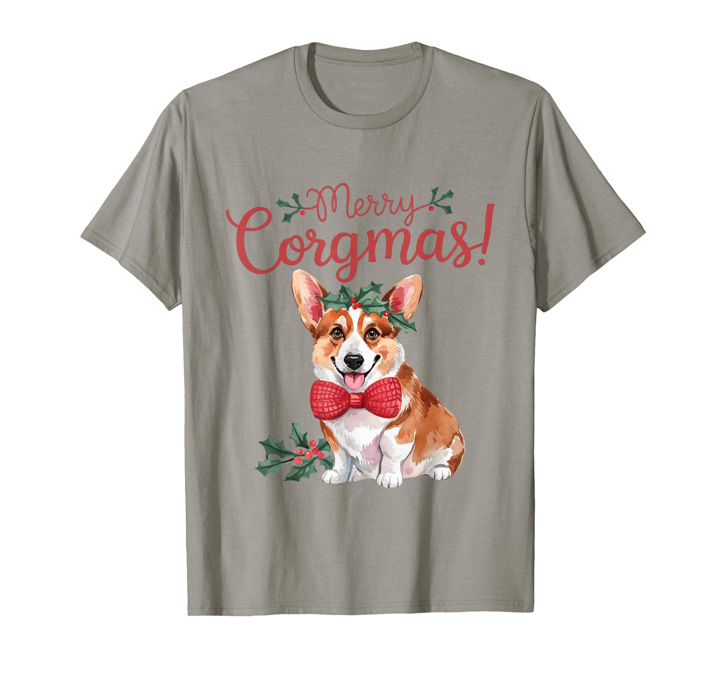 Christmas Dog Corgi Men Women Kids T-Shirt