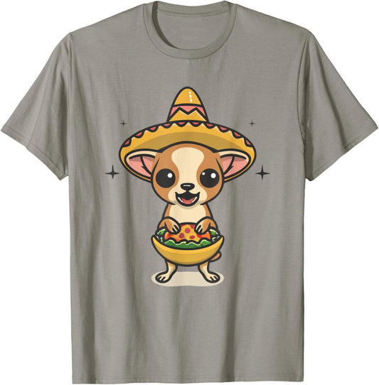 Funny Mexican Chihuahua Taco Cinco de Mayo Fiesta Dog T-Shirt