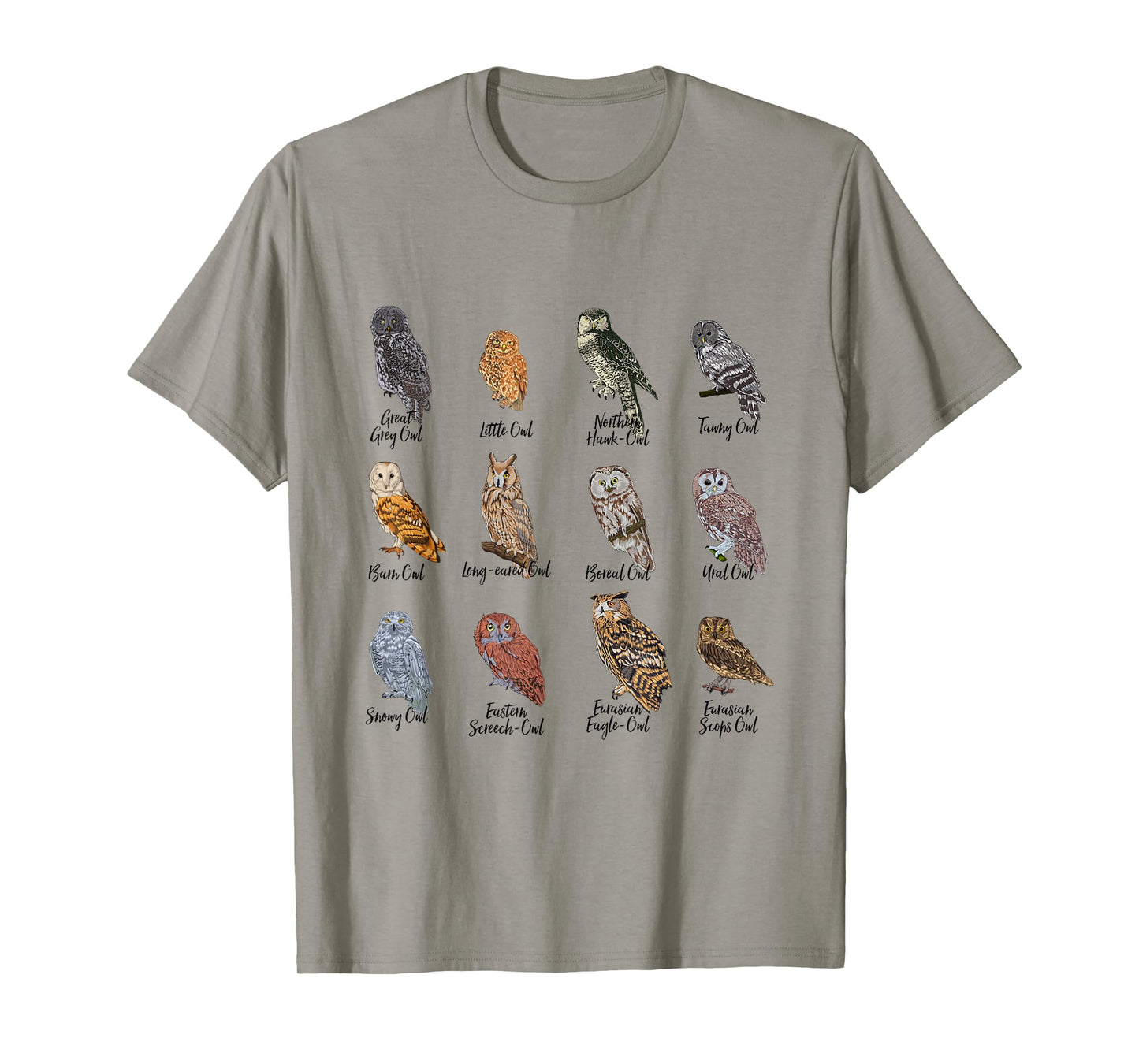 Owls of the world - Types of owls T-Shirt