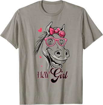 Hay Girl, Just A Girl Who Loves Horses, Horse Lovers Funny T-Shirt