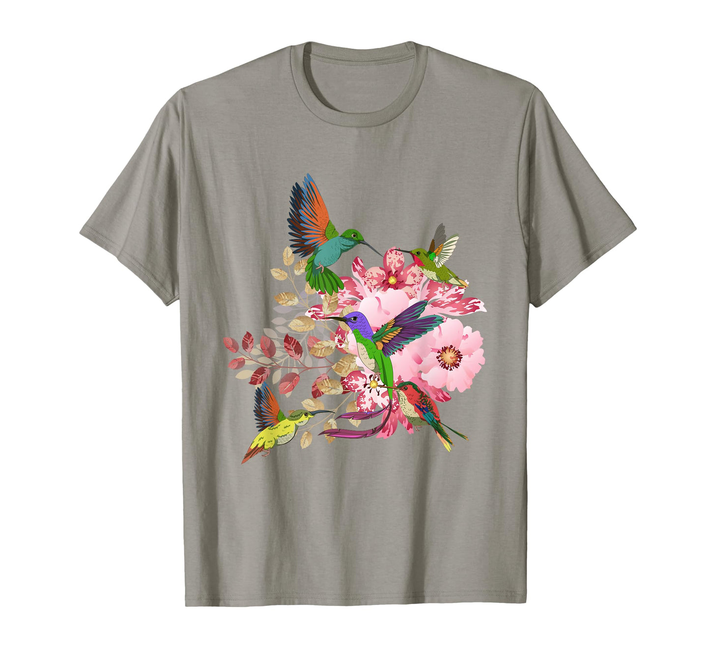 Flowers Hummingbird Floral Bird Animal Vintage Hummingbird T-Shirt