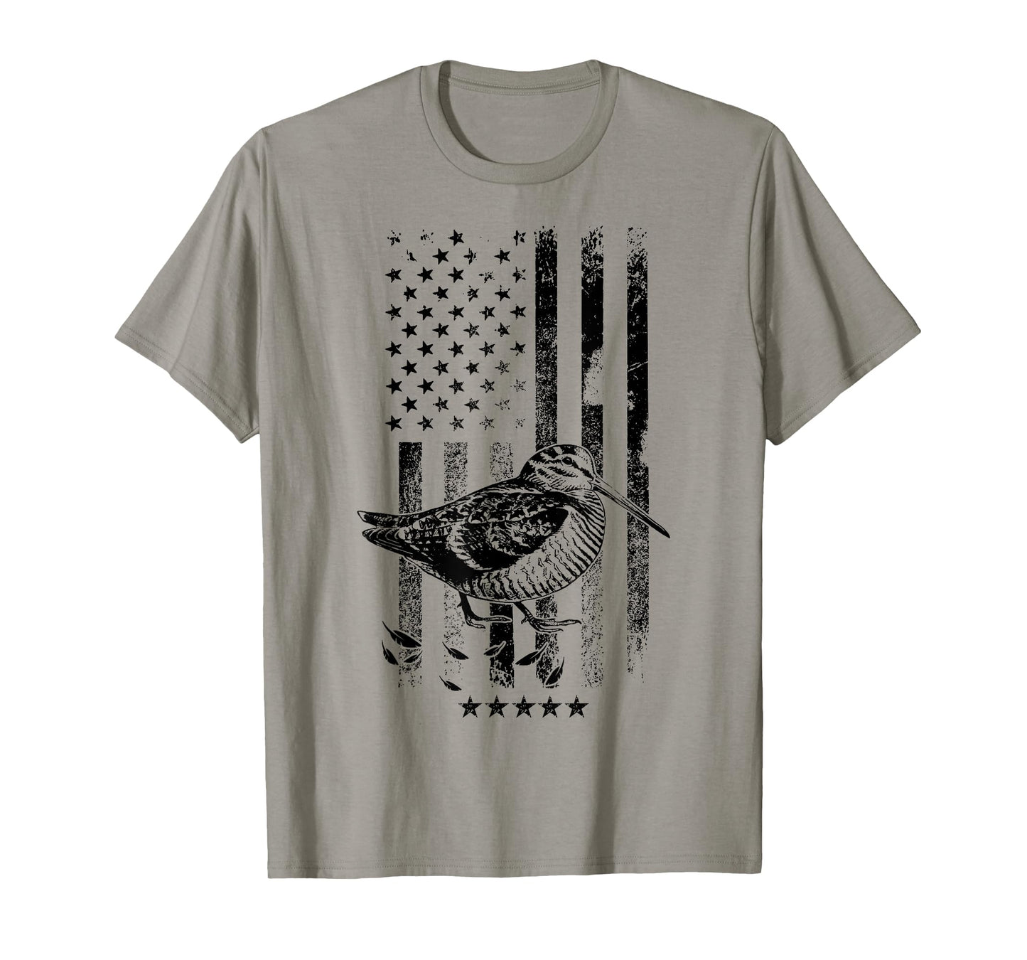 USA American Flag Hunters - Hunting Woodcock Bird T-Shirt