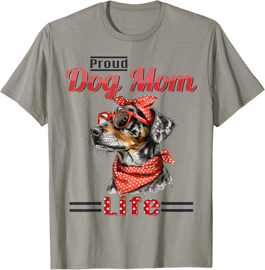 Catahoula Leopard Dog Proud Dog Mom life T-Shirt