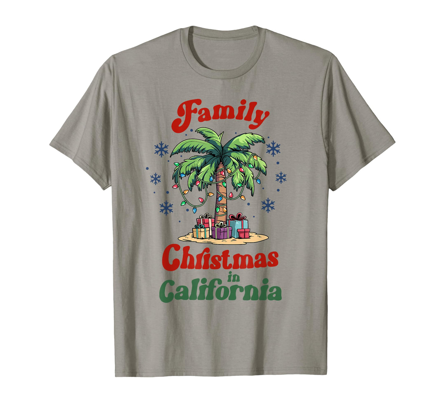 Matching Family Christmas in California Tropical Palm Tree T-Shirt