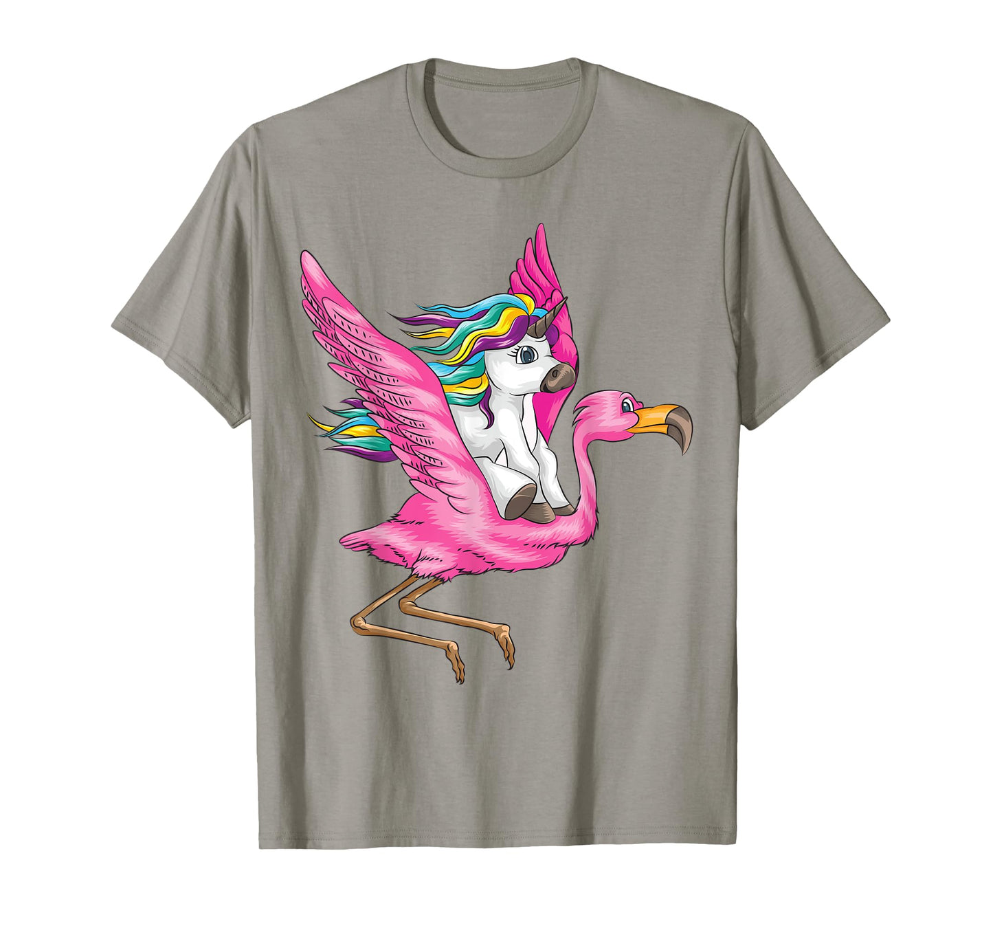 Unicorn Riding Flamingo Shirt | Fantasy Creatures Fans Gift