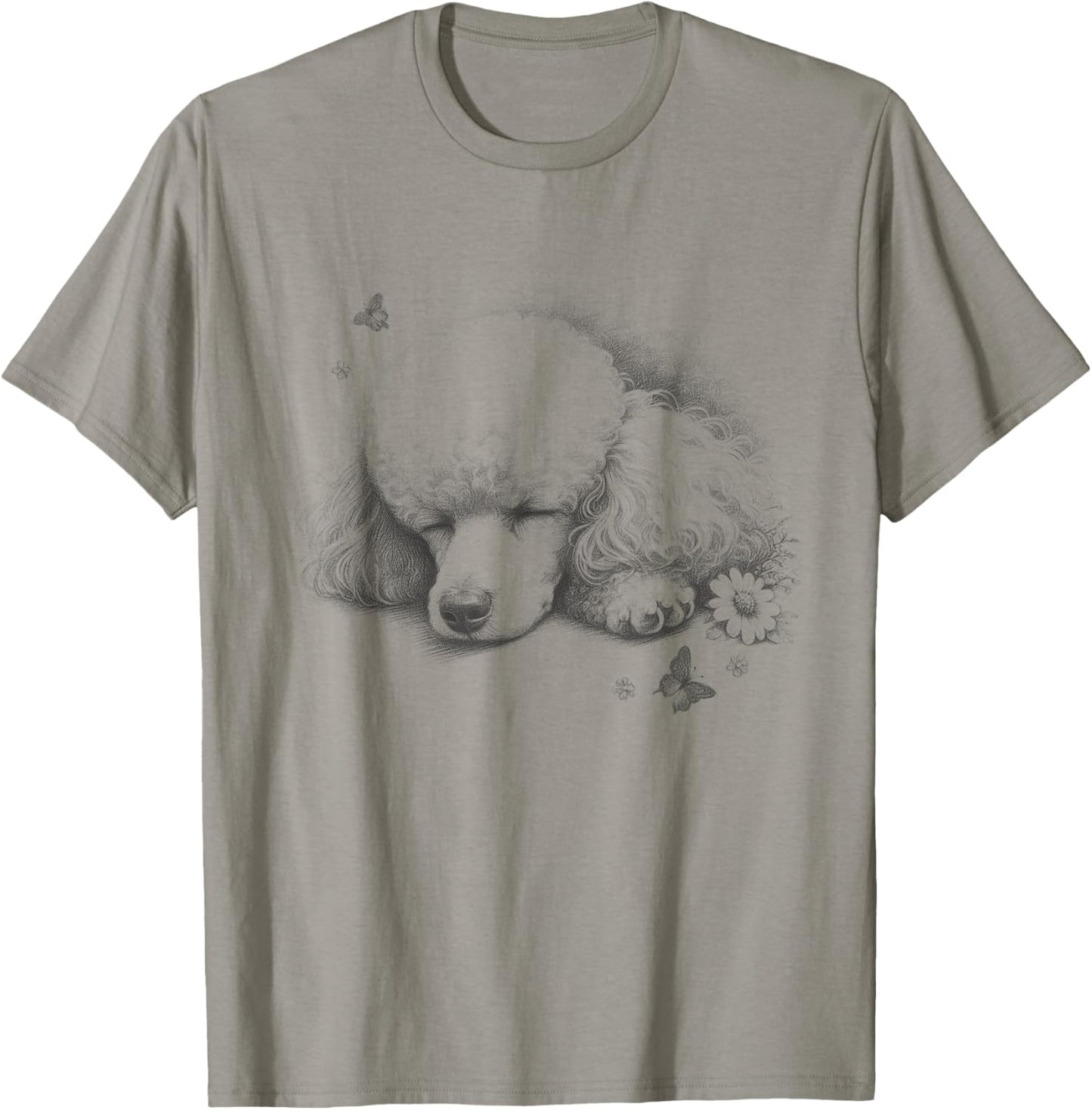 Poodle Sleeping Design For Men And Women T-Shirt