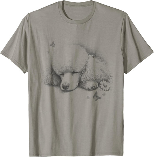 Poodle Sleeping Design For Men And Women T-Shirt