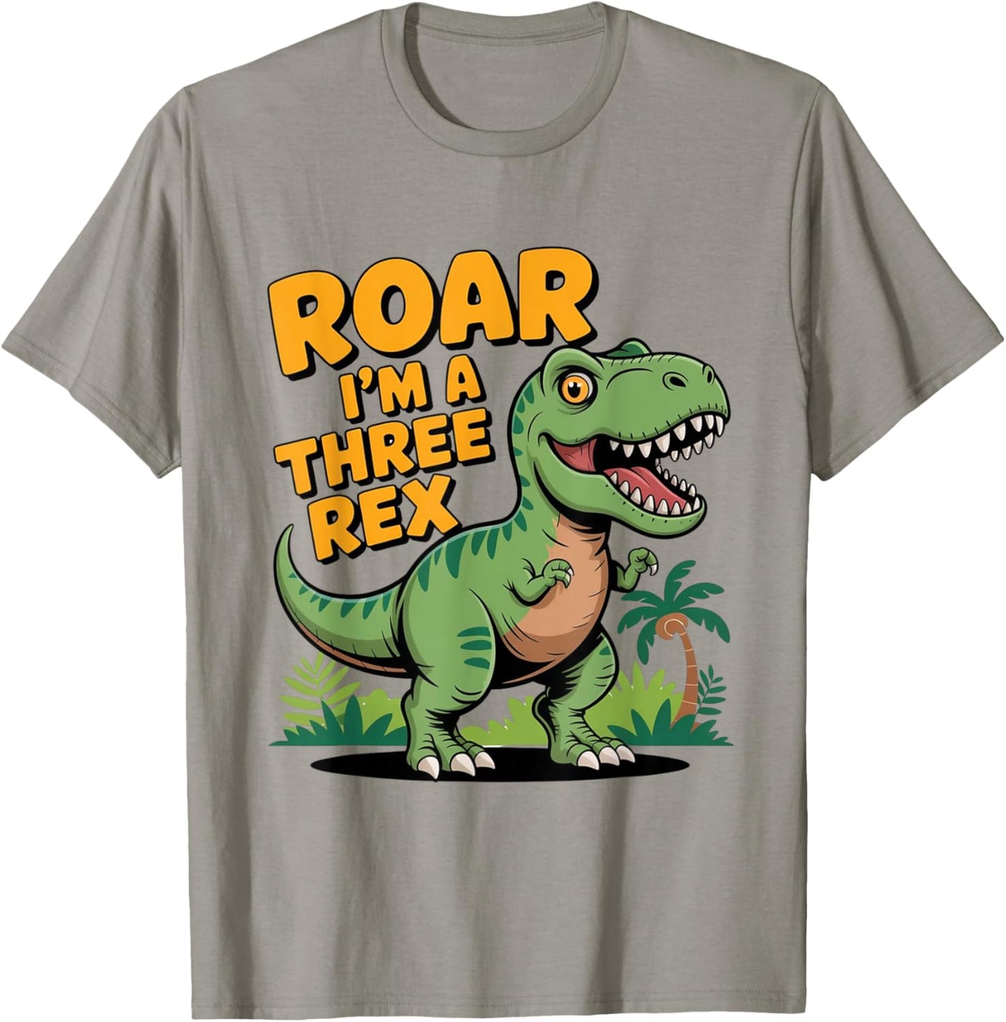Roar I'm A Three Rex Funny T-Shirt