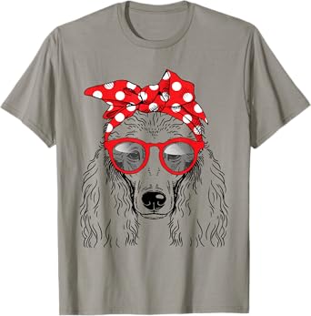 Poodle Dog Mom Bandana Sunglasses Mother's Day Men Women T-Shirt