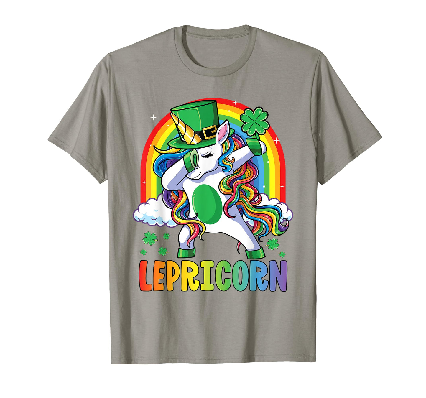 St Patricks Day Shirt Girls Dab Unicorn Leprechaun Lepricorn T-Shirt