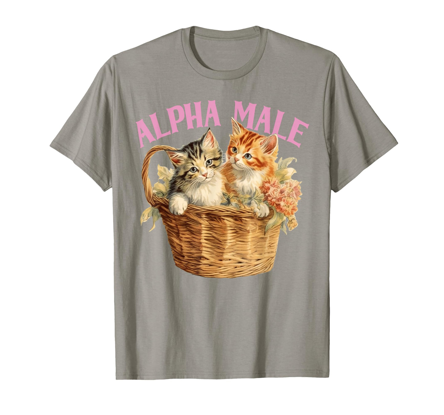 Alpha Cat Male Ironic Funny Kitten Weird Y2K Humor Kittens T-Shirt
