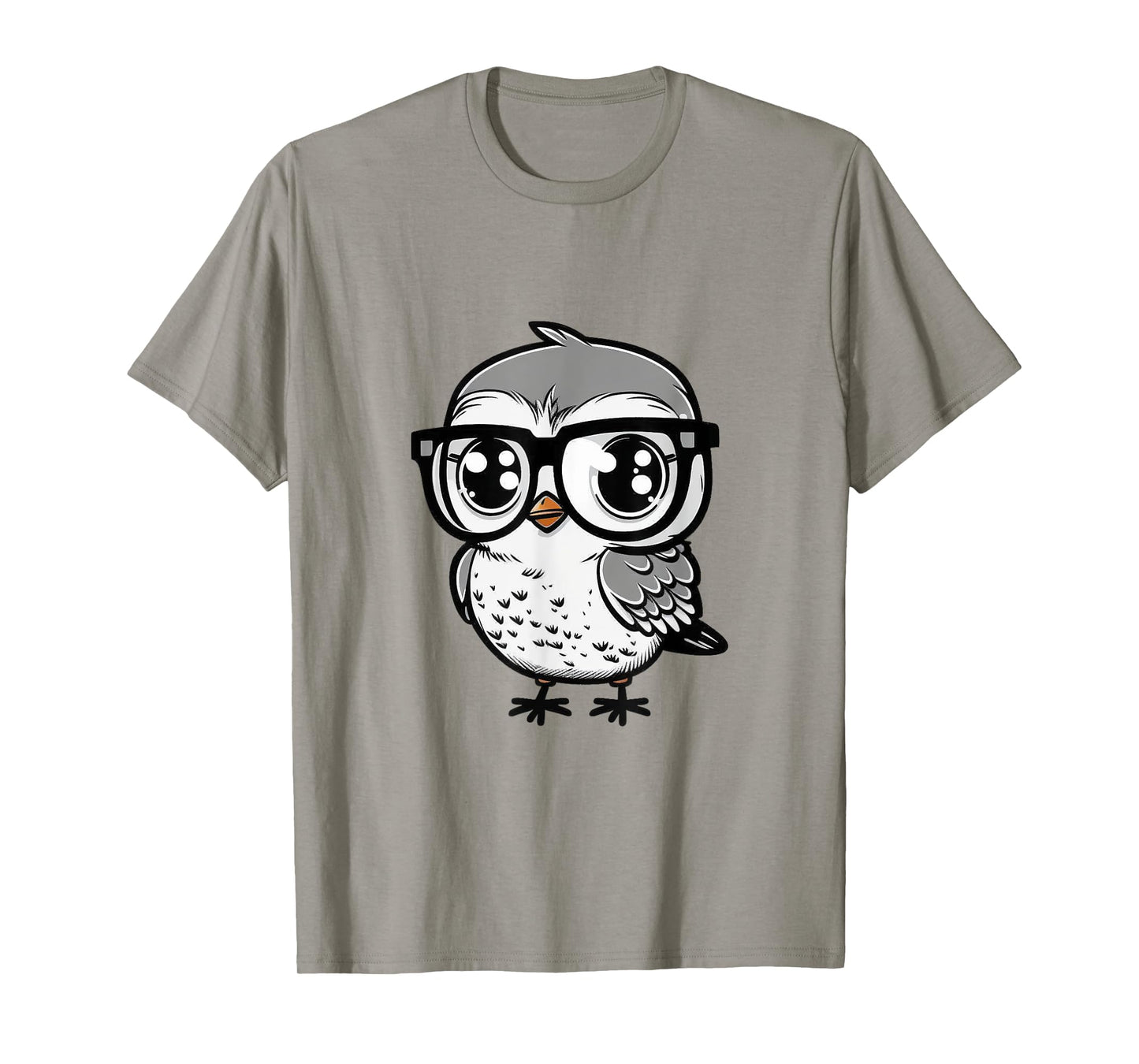 Nerdy Birdy Kawaii Cute Happy Bird with Glasses Animal T-Shirt