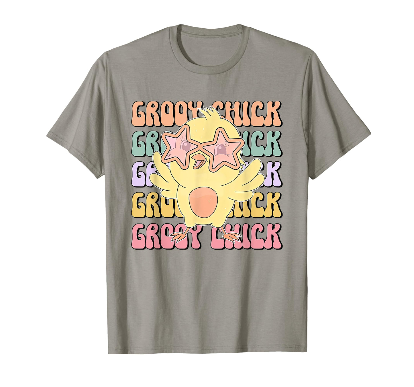 One Groovy Chick Retro Chick Costume Glasses Cute Easter Day T-Shirt