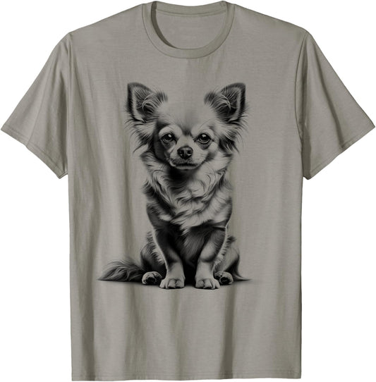 Cute Chihuahua Drawing Style T-Shirt