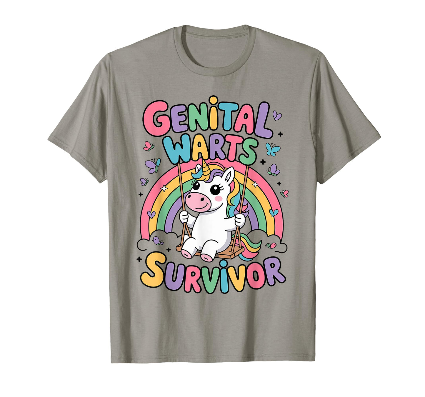 Genital Warts Survivor, Embarrassing Unicorn T-Shirt