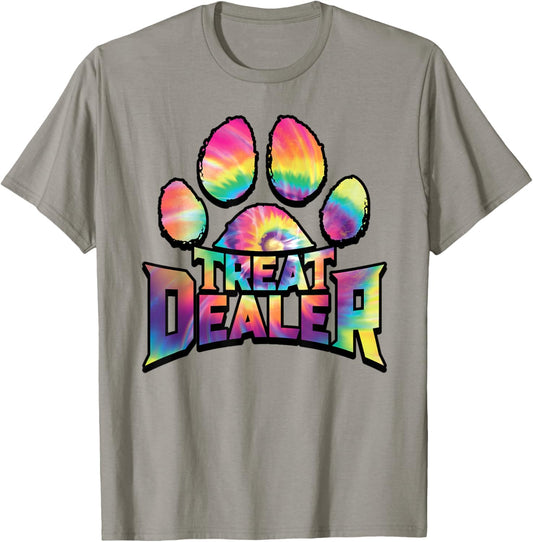 Dog Treat Dealer Funny Dog Lover Owner Dog Mom Dad Tie Dye T-Shirt